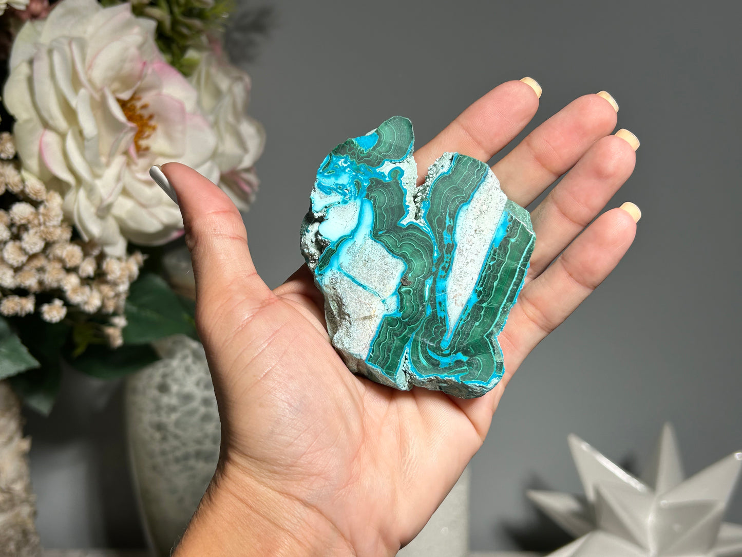 Malachite Chrysocolla Slab (2.8", 72mm)