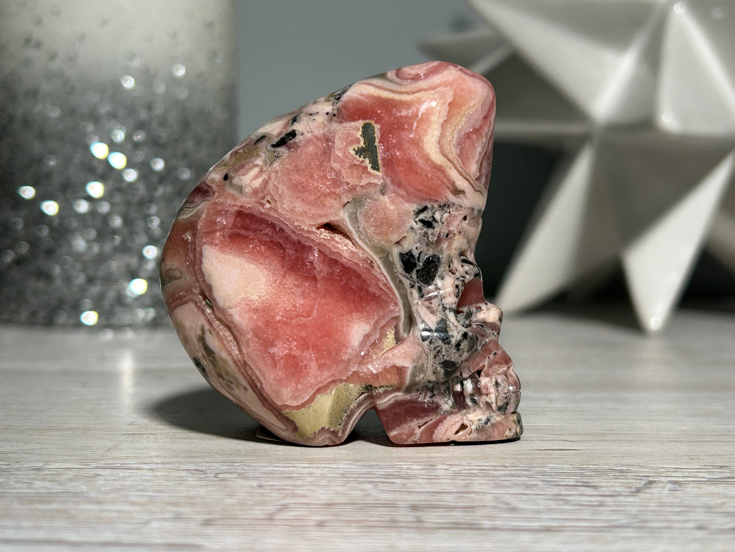 Rhodochrosite Skull (2.25", 58mm)