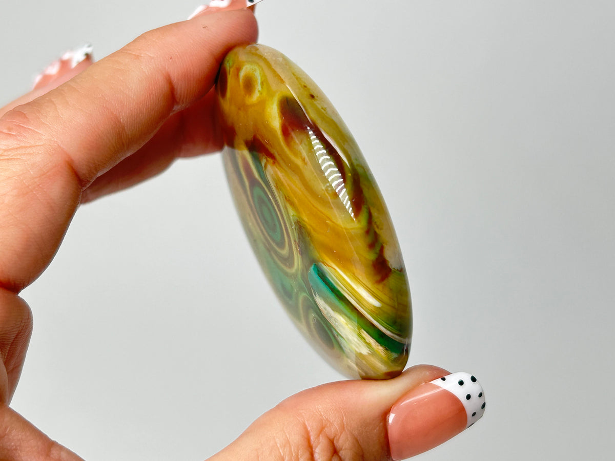 Reserved Dyed Agate Palm Stone