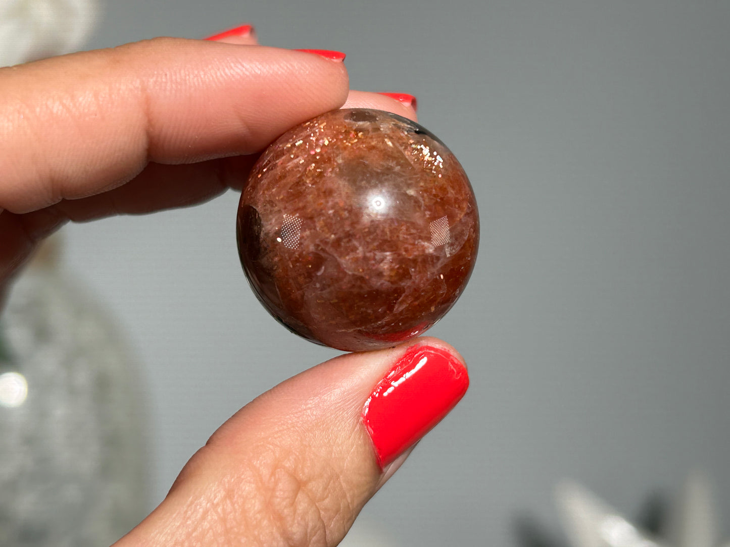 Confetti Sunstone Sphere (1", 27mm)