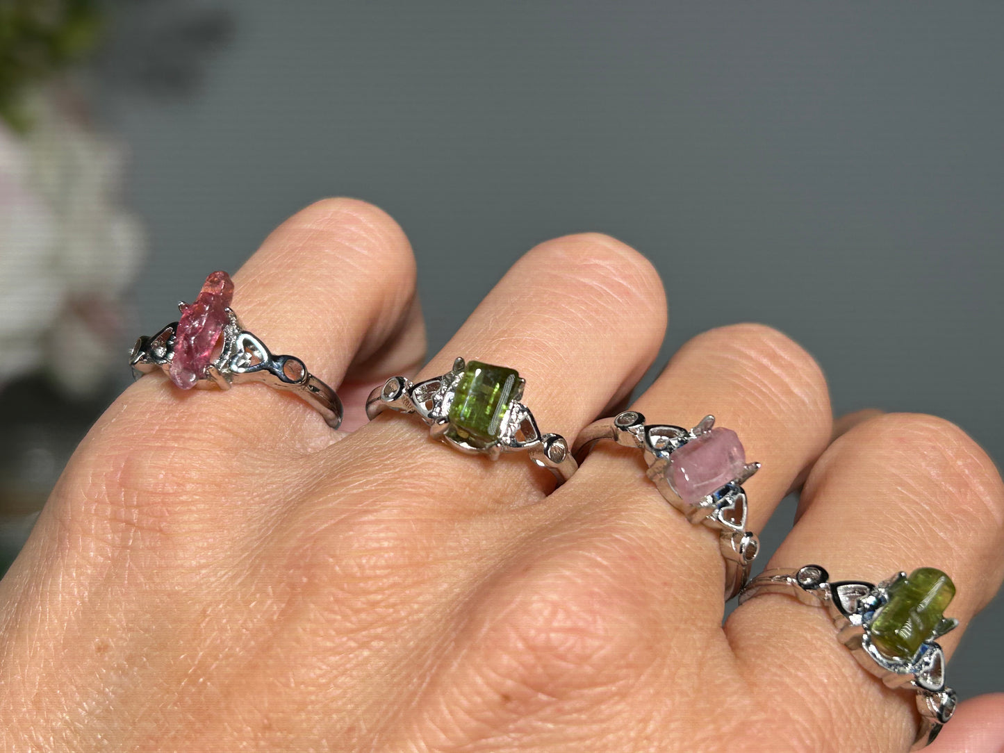 Tourmaline Adjustable Ring