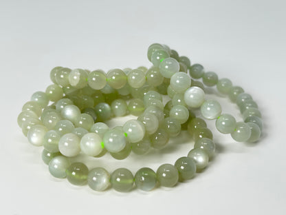 9mm Green Moonstone Bracelet
