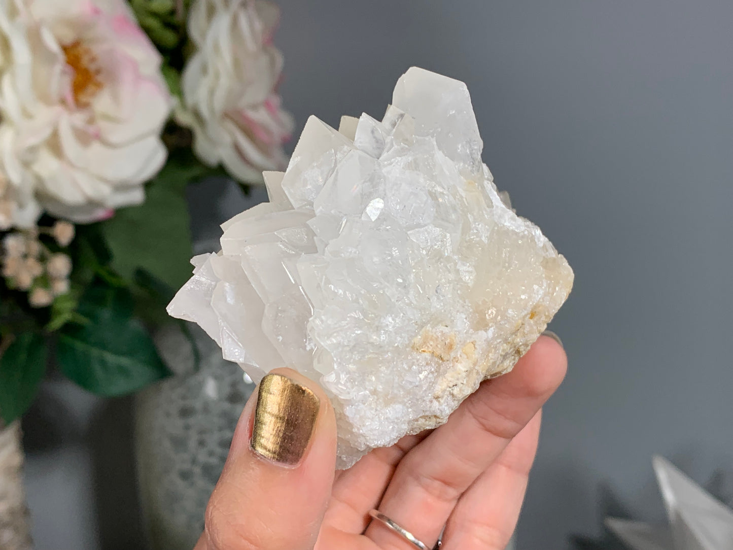 Natural Premium Calcite Flower (3.6", 92mm)