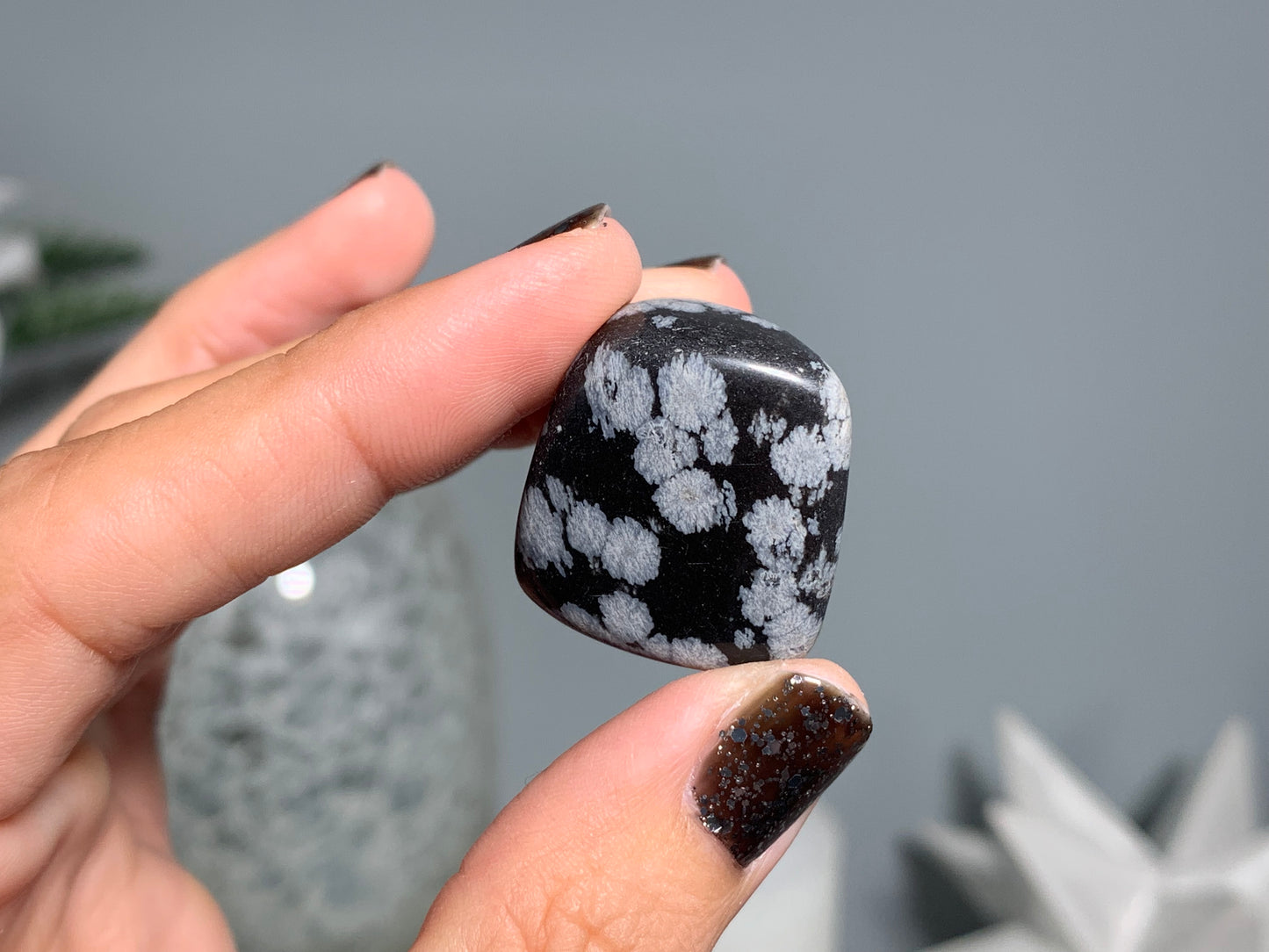 Tumbled Snowflake Obsidian Large