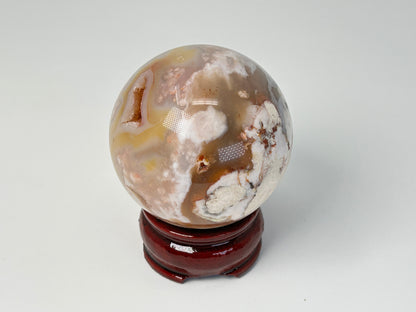 Flower Agate Sphere (2.3", 60mm)