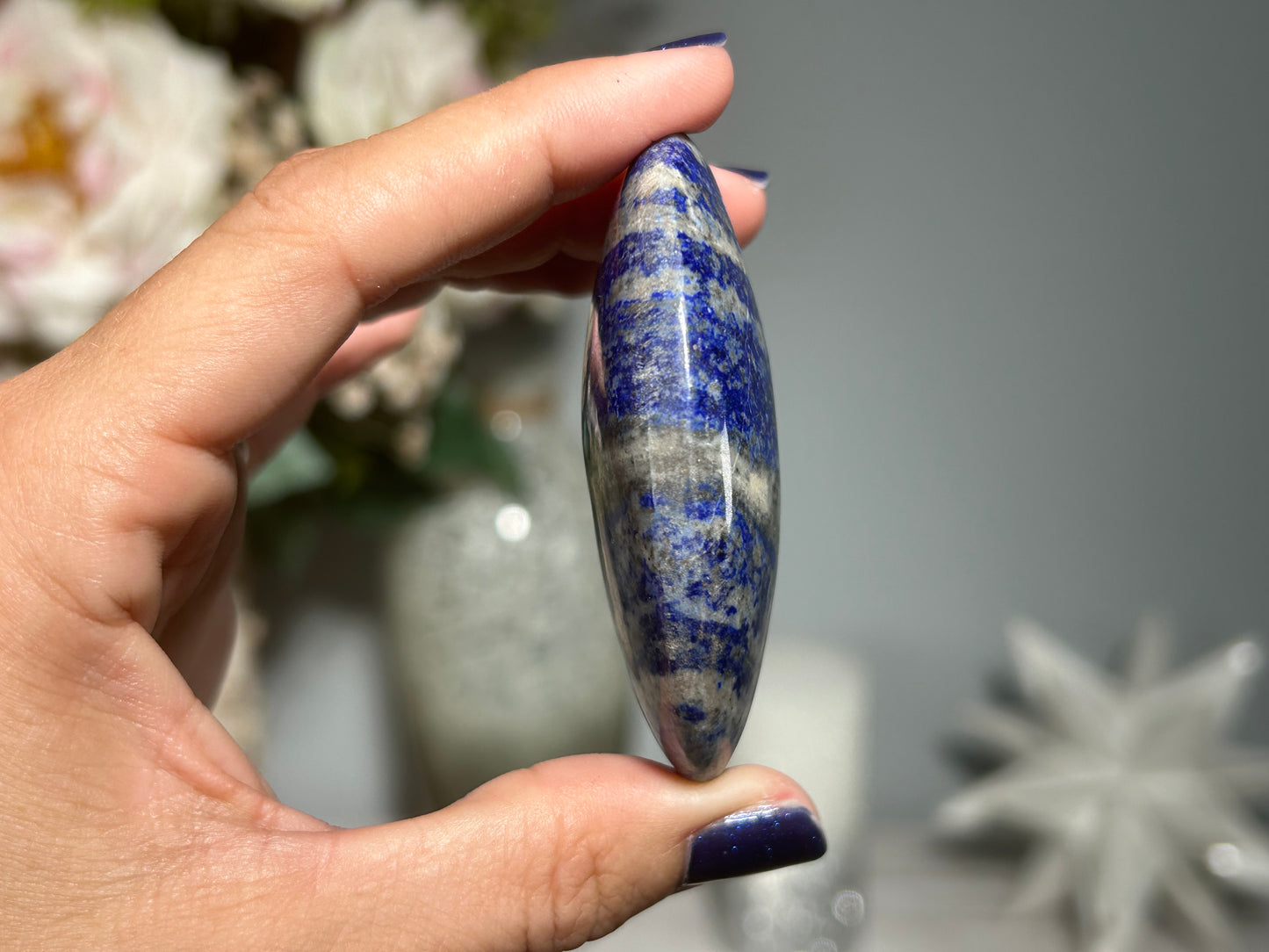 Lapis Lazuli Palm Stone (2.6", 67mm)