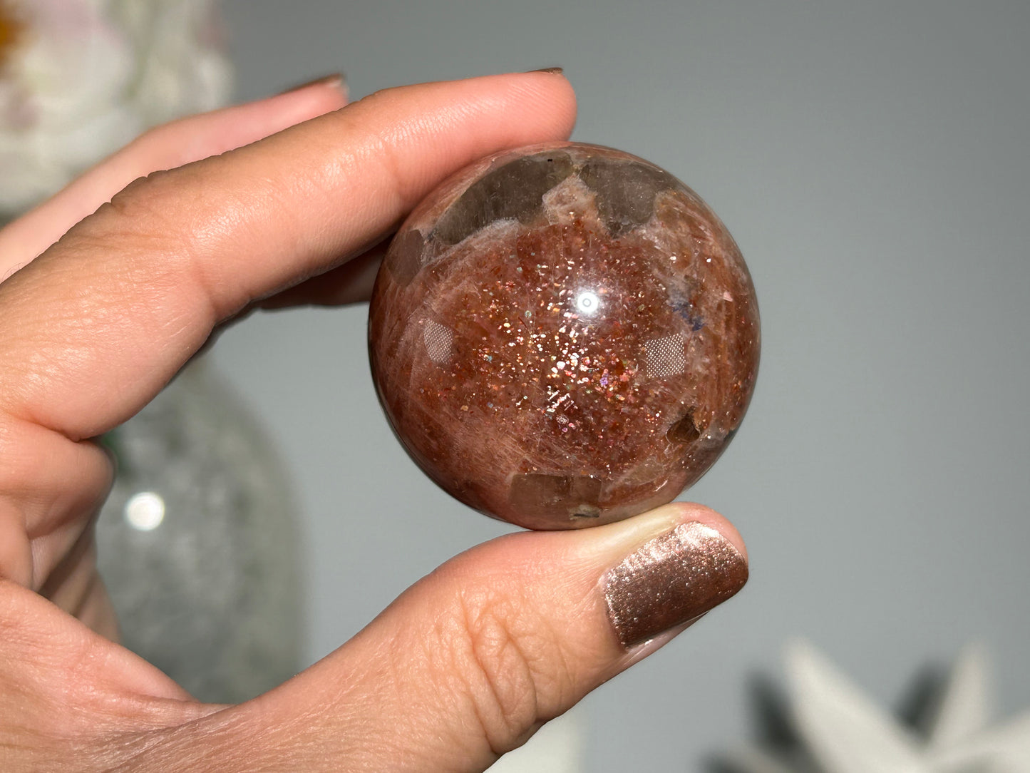 Confetti Sunstone Sphere (1.5", 35mm)