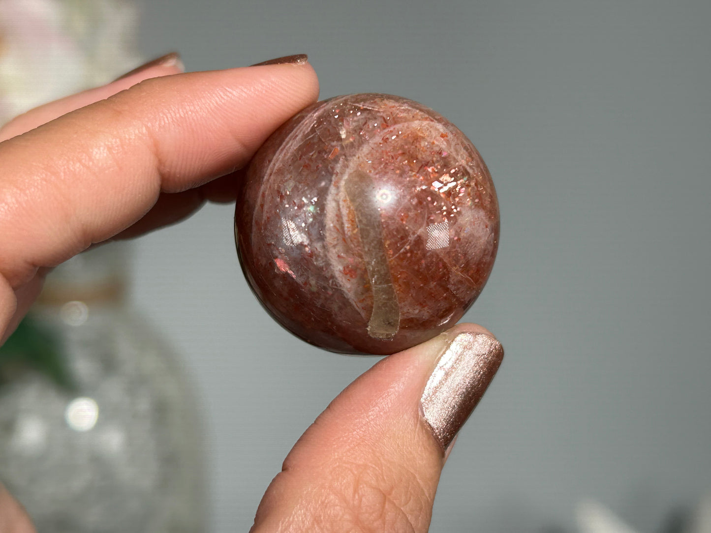 Confetti Sunstone Sphere (1.25", 32mm)