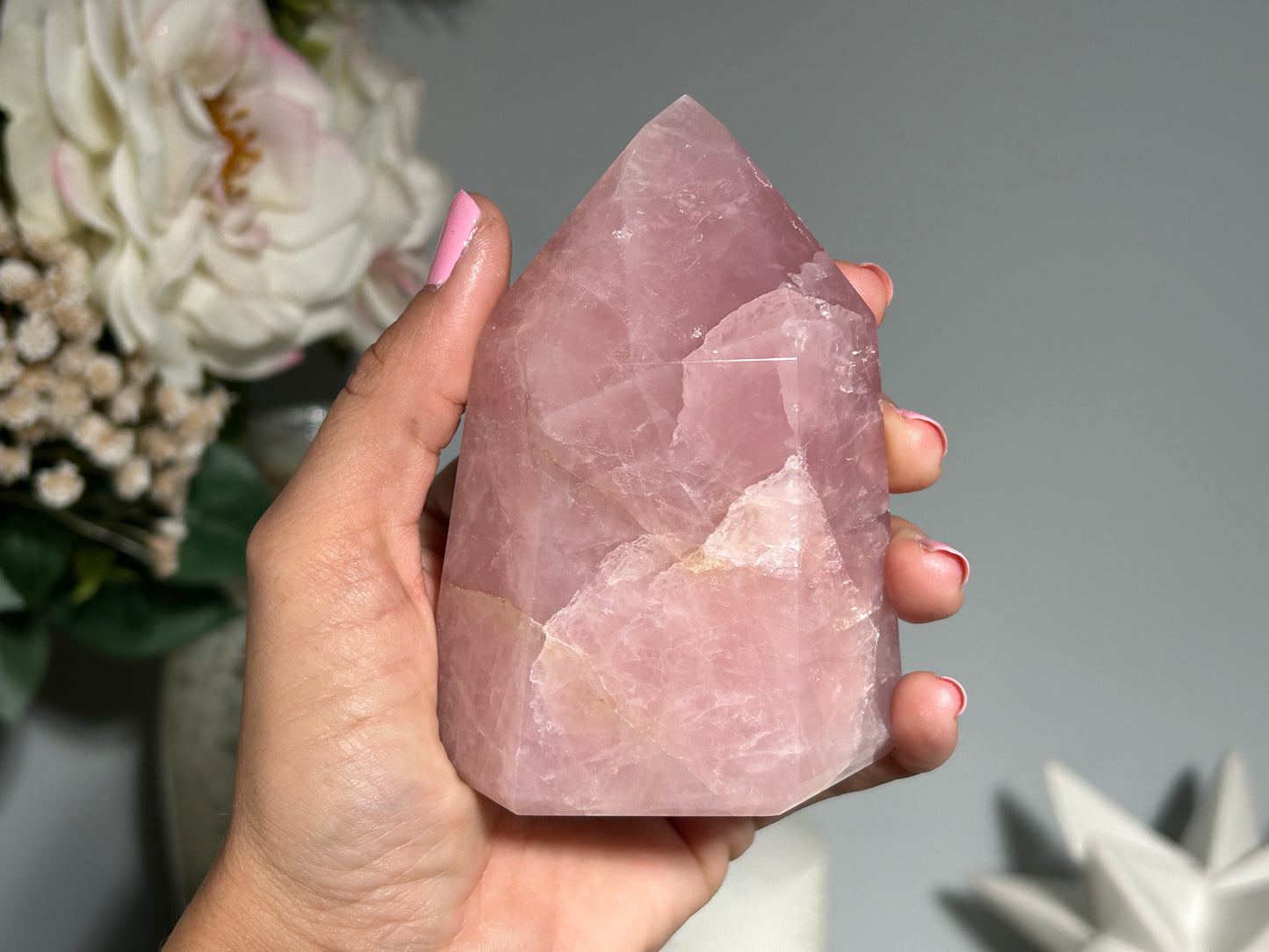 Rose Quartz Tower (3.8", 96mm)