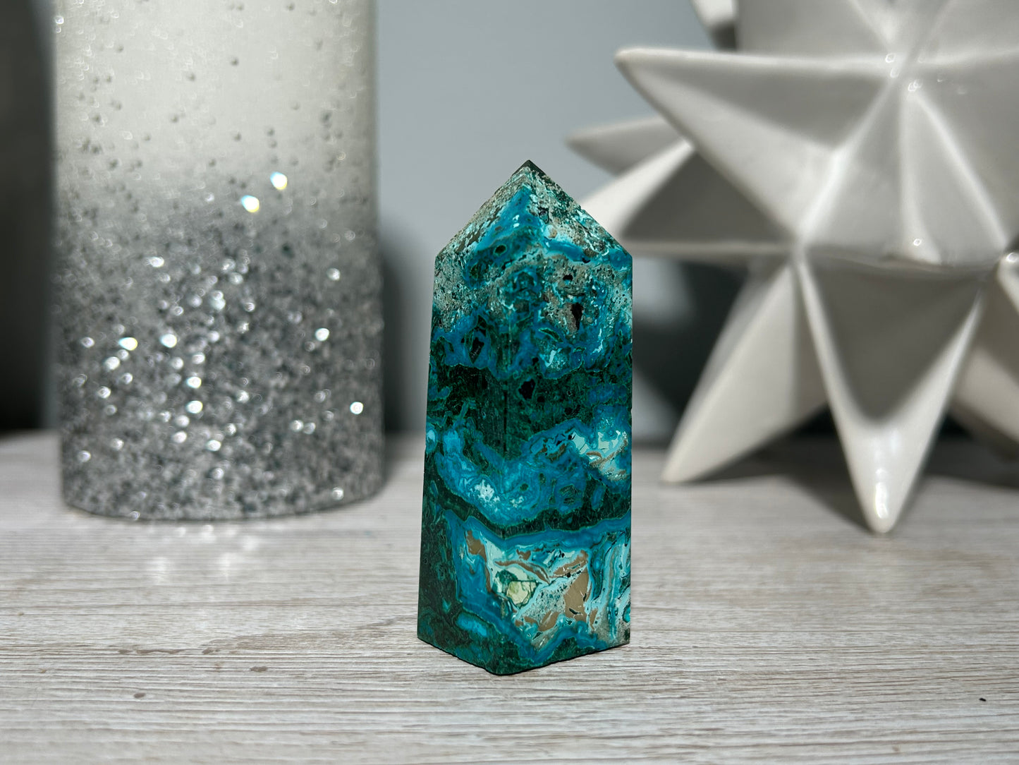 Malachite Chrysocolla Tower (2.75", 70mm)