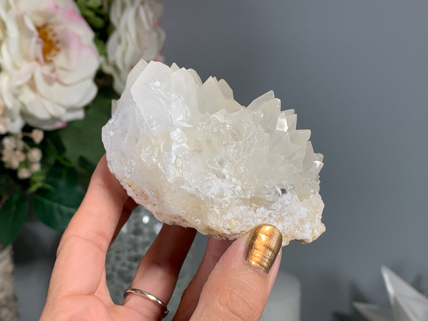 Natural Premium Calcite Flower (3.6", 92mm)