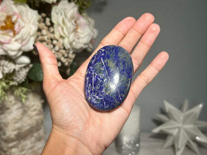 Lapis Lazuli Palm Stone (2.9", 73mm)
