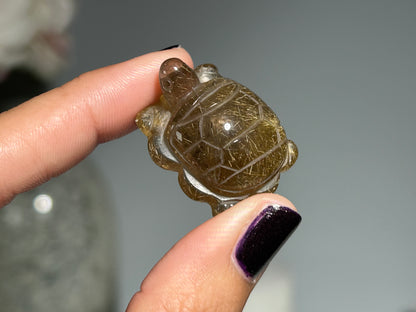 Rutilated Quartz Turtle (1.1”, 28mm)