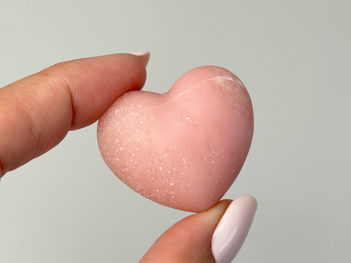 Pink Opal Heart (1.3", 34mm)