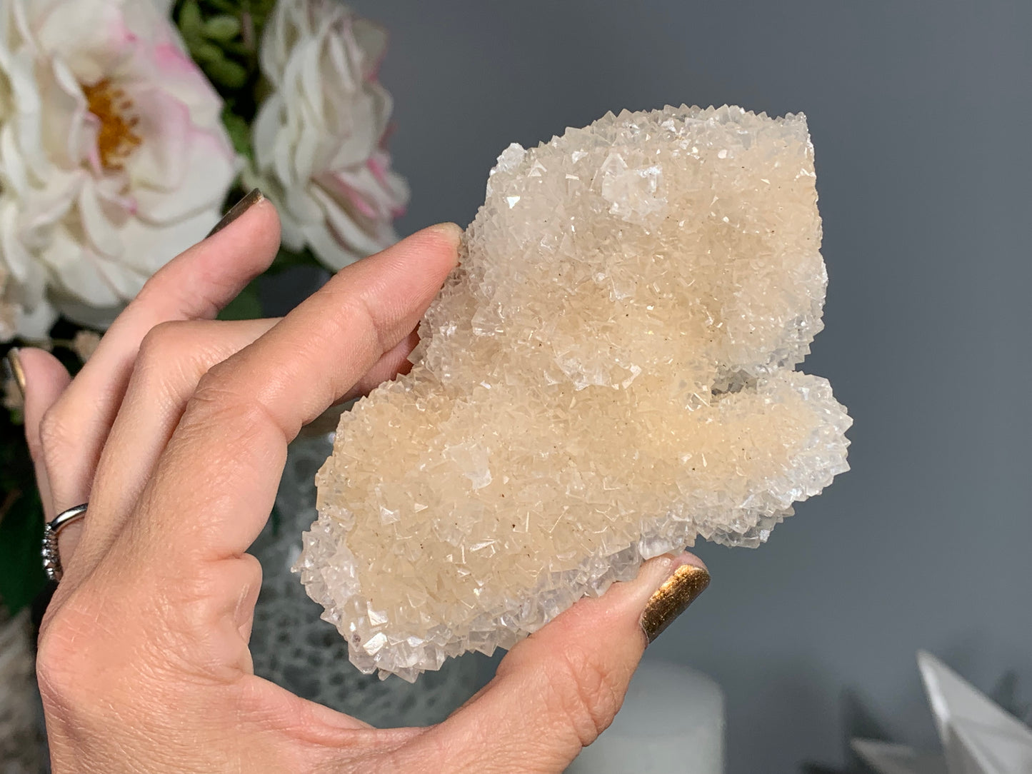 Natural Premium Calcite Flower (4.1", 103mm)