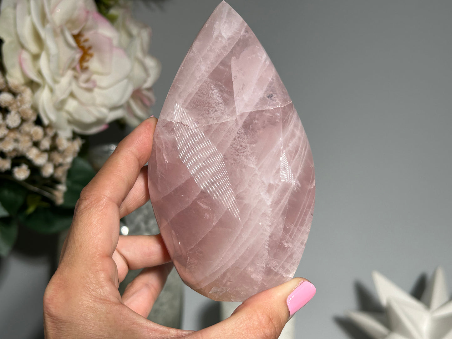 Rose Quartz Freeform (4.6", 116mm)