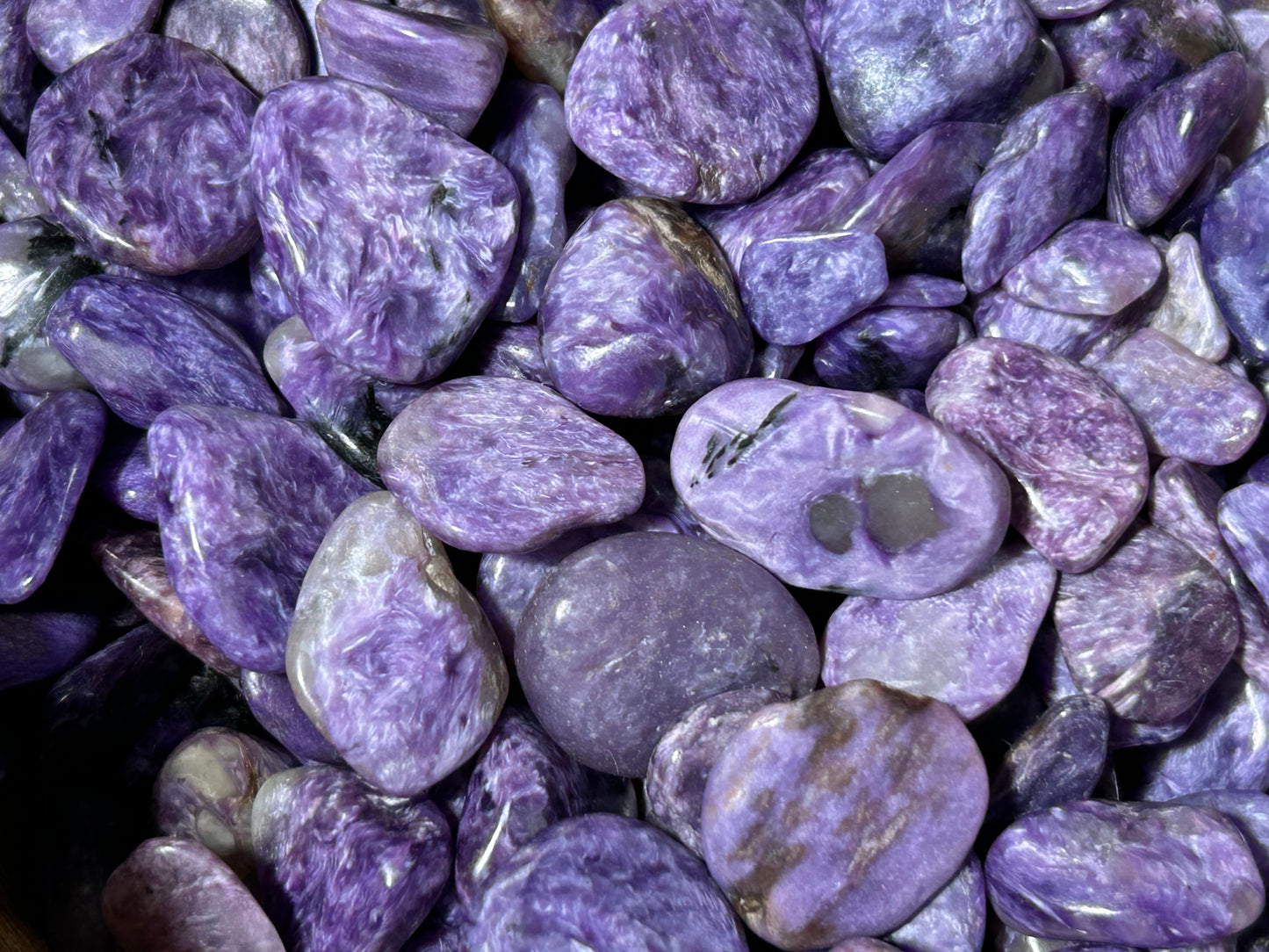 2pc Charoite Chips