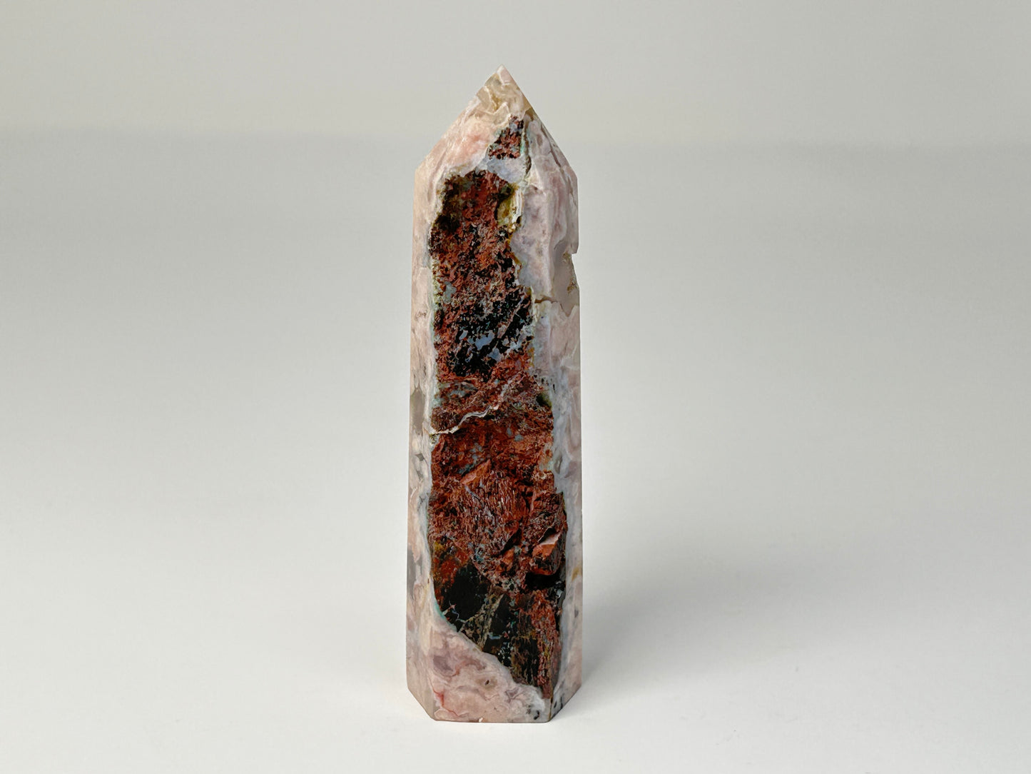 Flower Agate Tower (4.6", 110mm)
