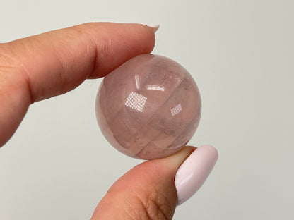 Star Rose Quartz Sphere (1.1", 27mm)