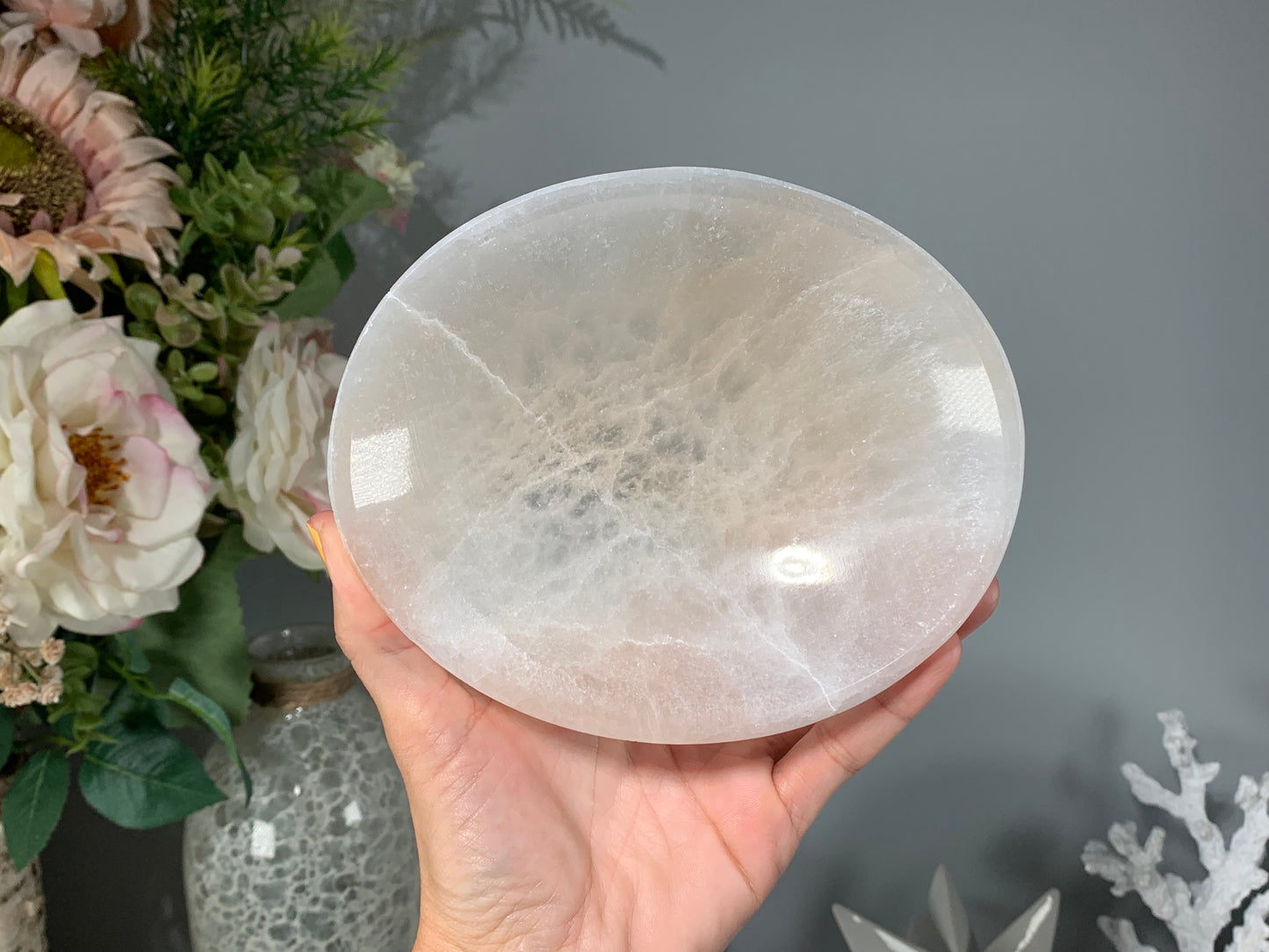 Oval Misfits Selenite Bowl (6")