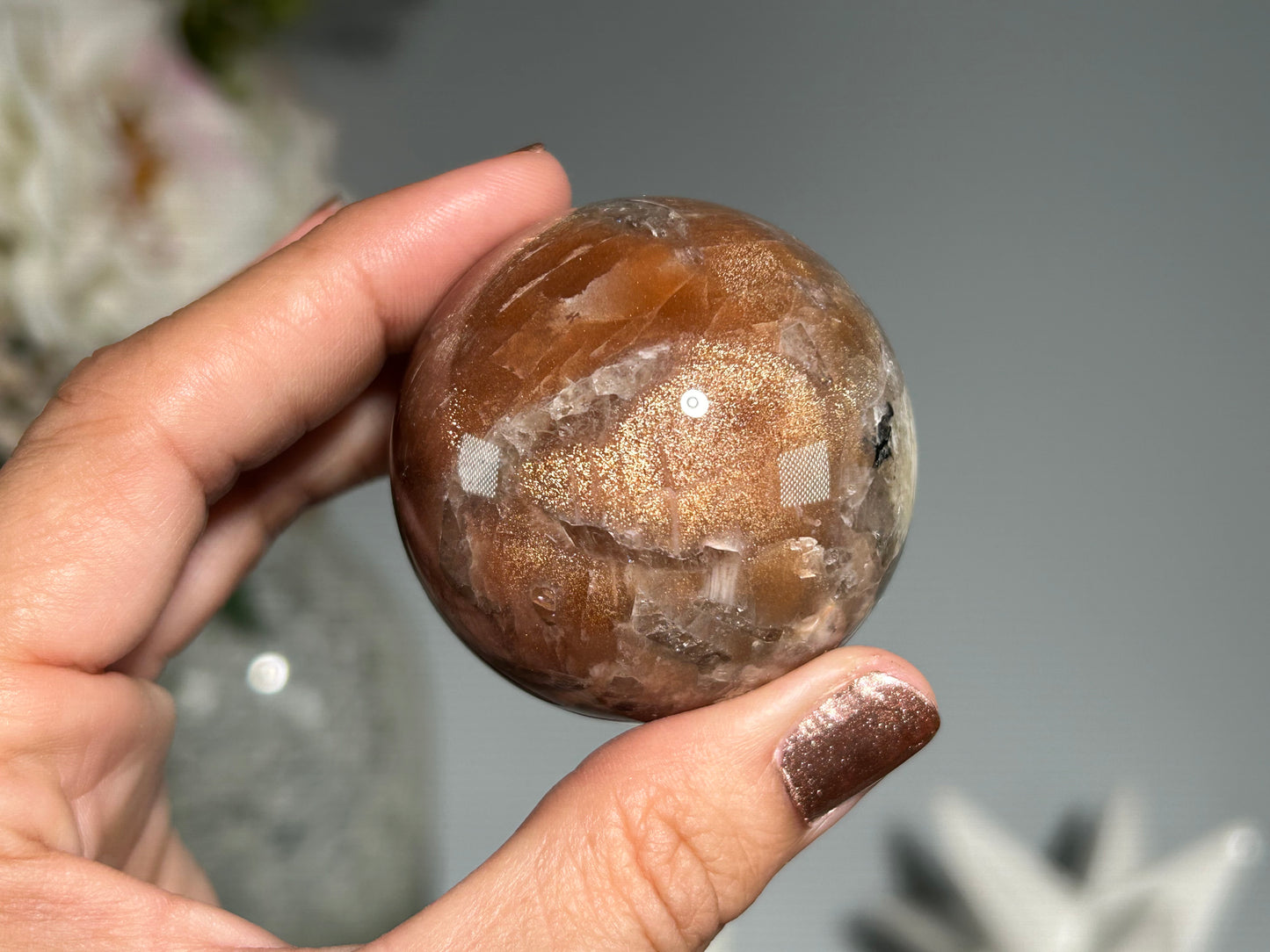 Confetti Sunstone Sphere ( 1.8", 47mm)