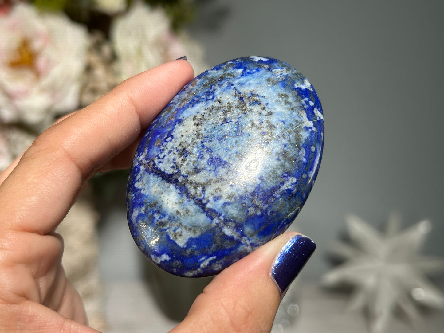 Lapis Lazuli Palm Stone (2.6", 67mm)