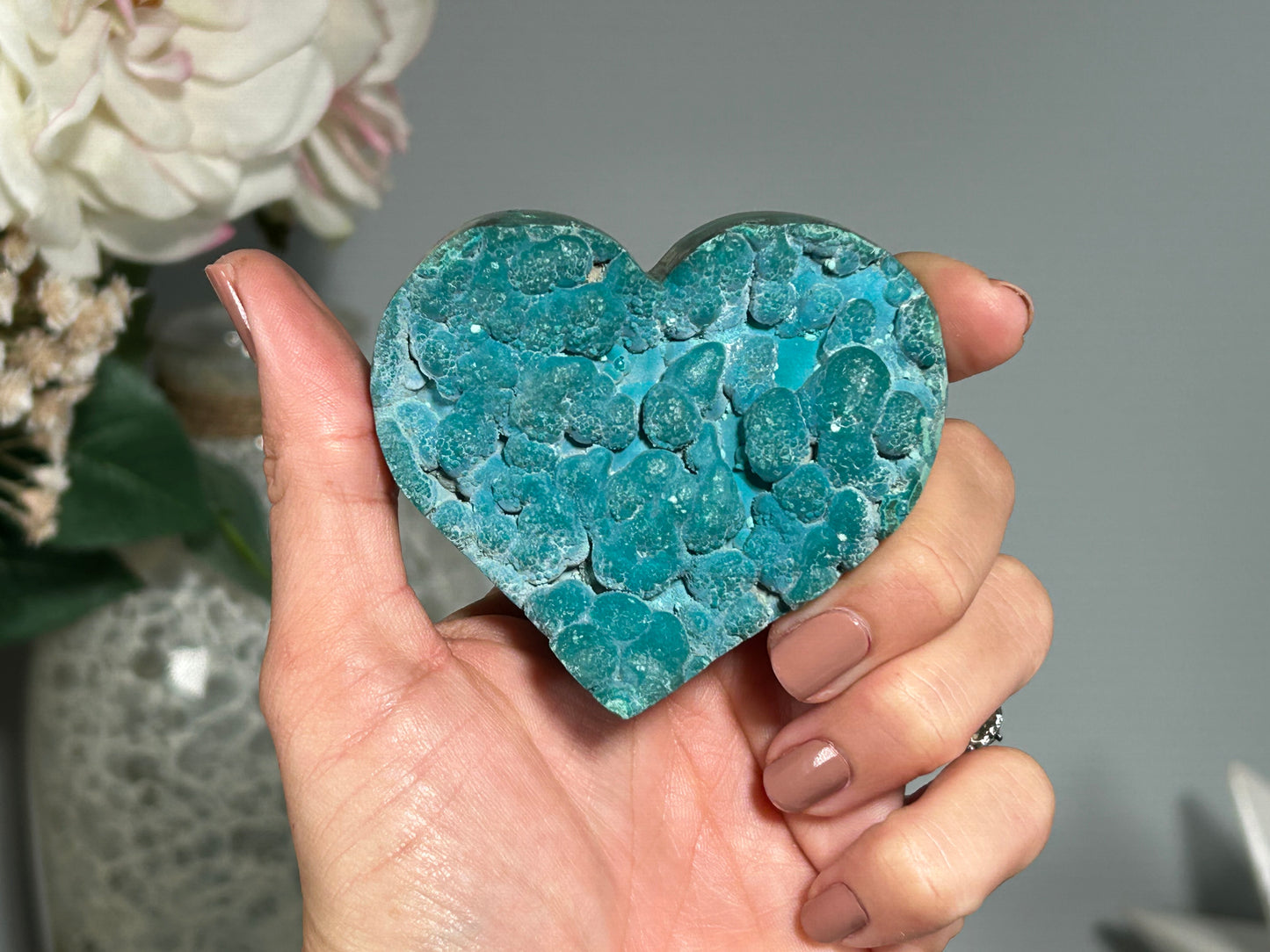 Malachite Chrysocolla Heart (2.75", 70mm)