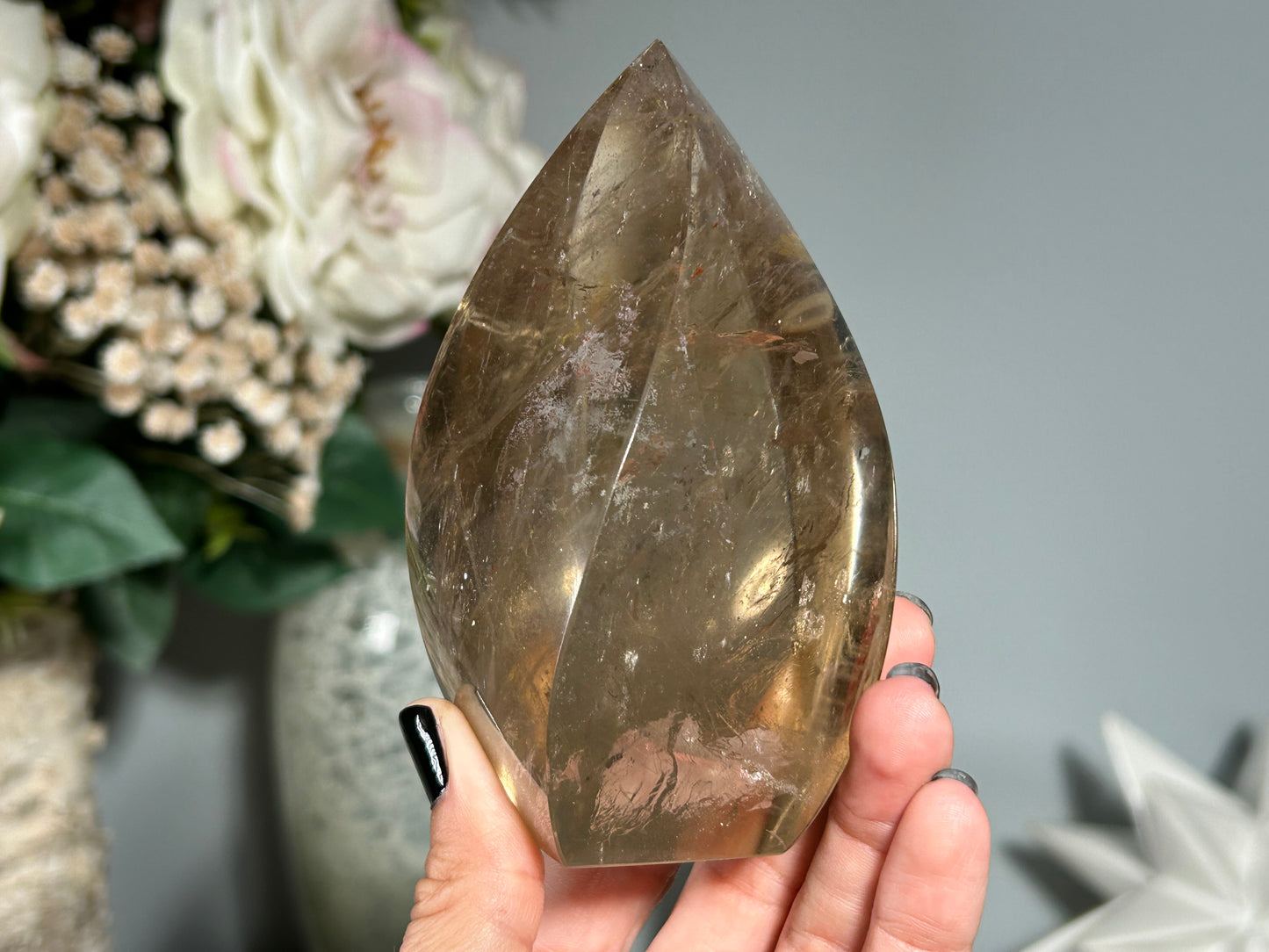 Smoky Quartz Flame (4.3", 110mm)