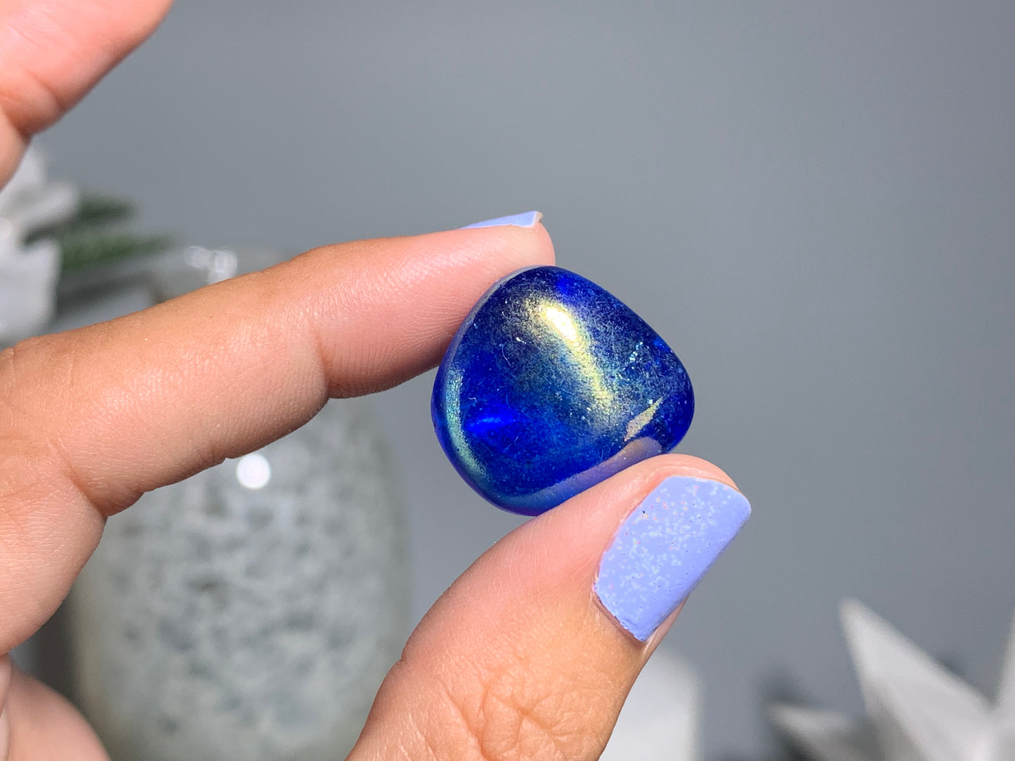 Tumbled Blue Aura Quartz