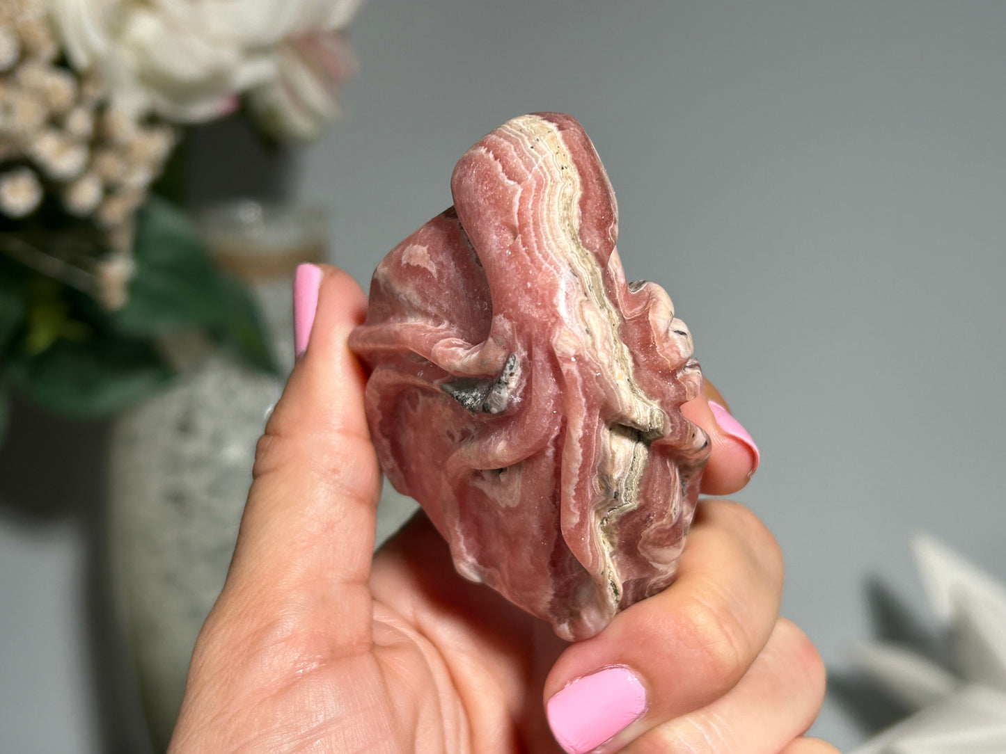 Rhodochrosite Octopus (2.2", 55mm)