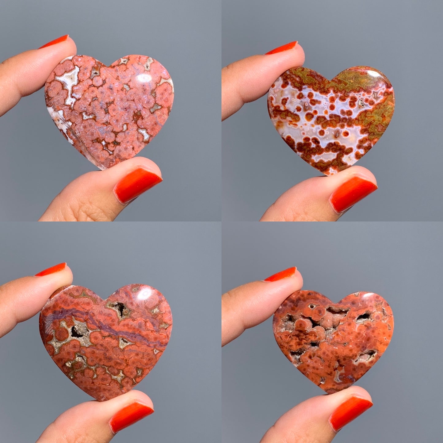 Red Ocean Jasper Heart