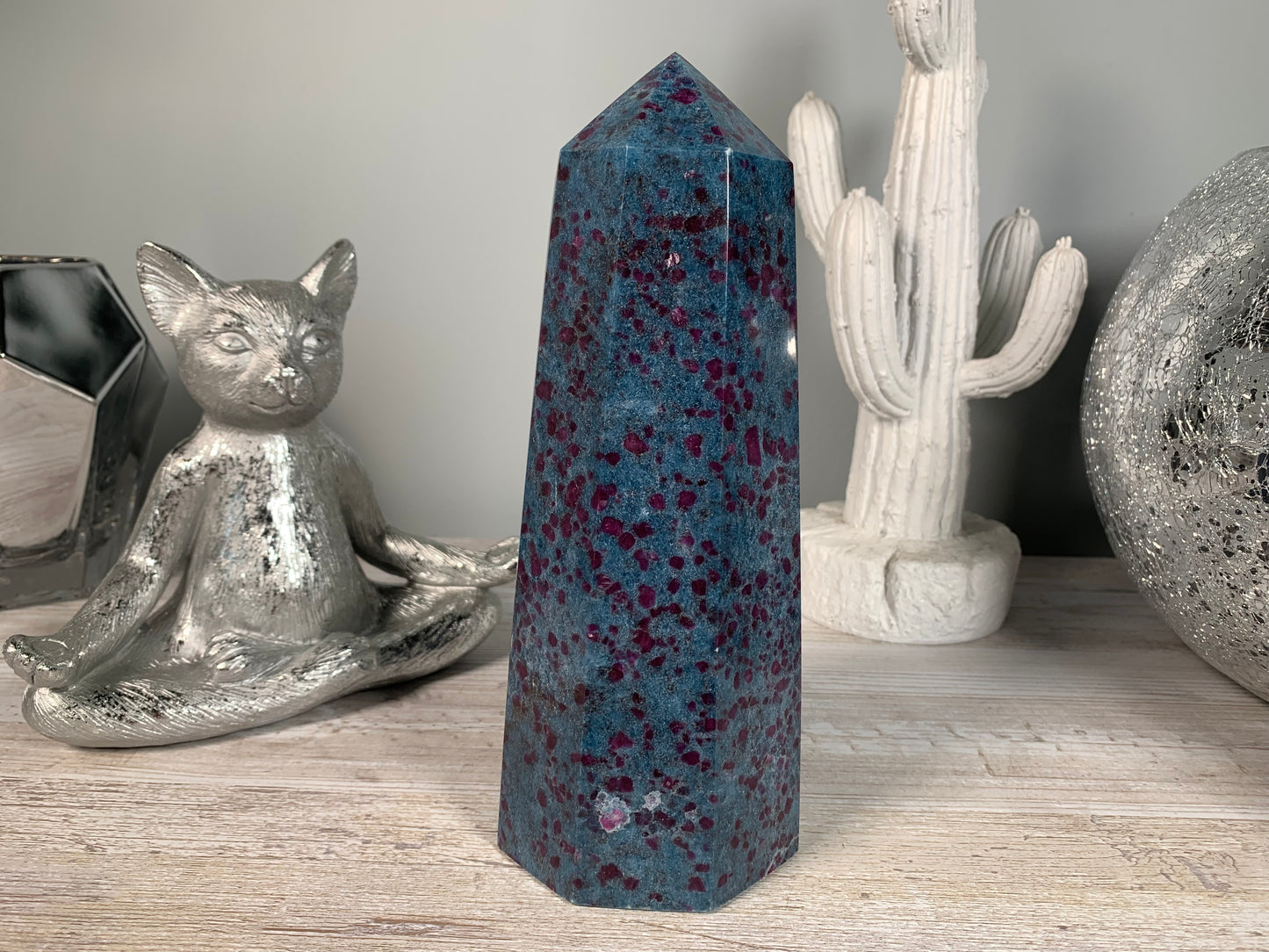 Ruby and Kyanite Tower (8.4", 213mm)