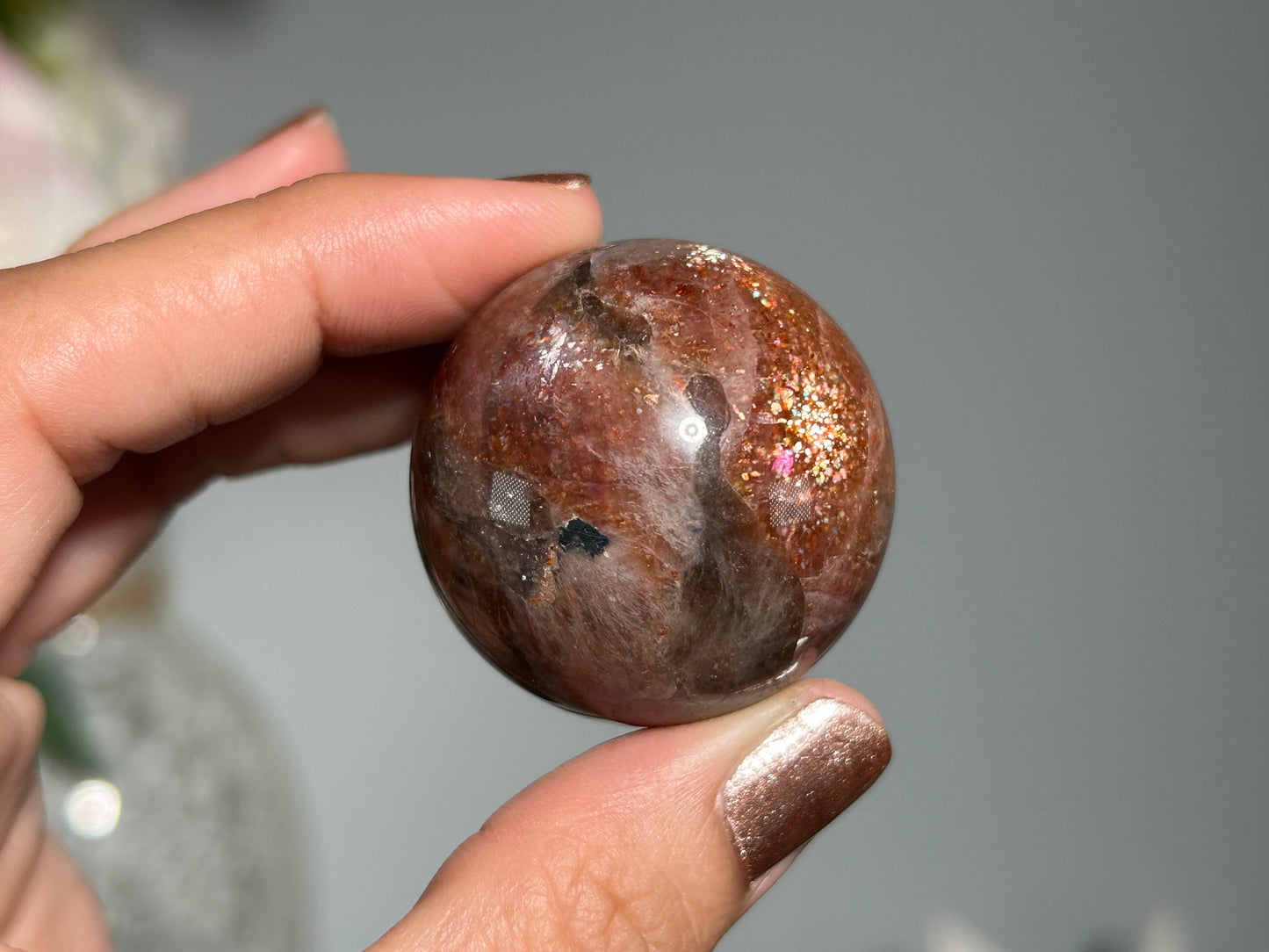 Confetti Sunstone Sphere (1.5", 36mm)