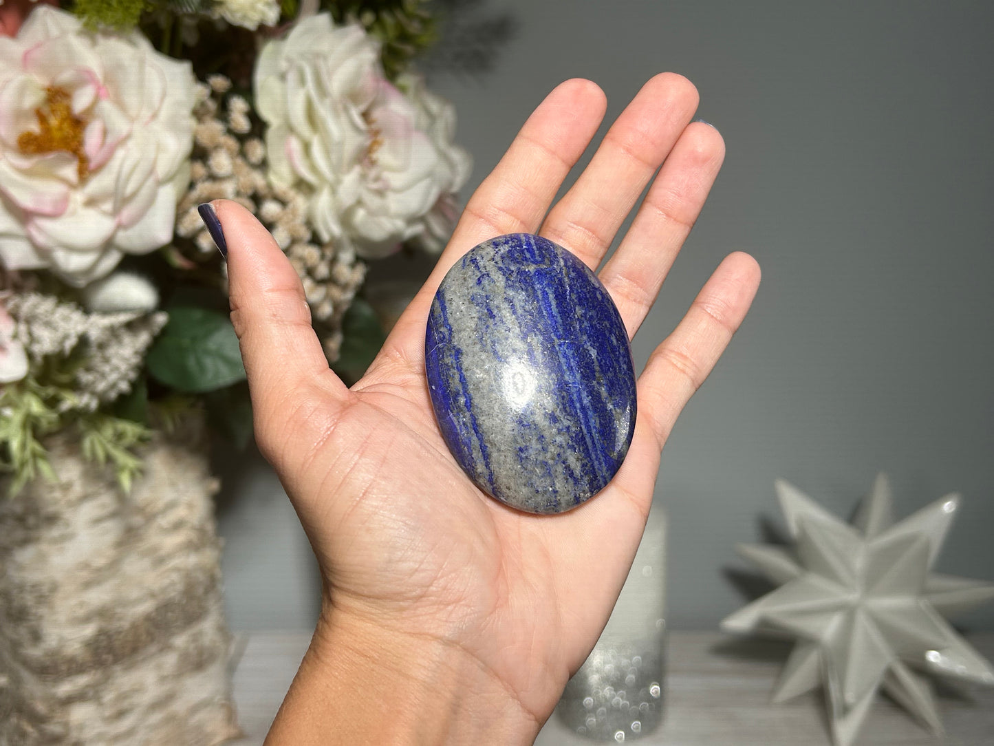 Lapis Lazuli Palm Stone (2.7", 69mm)