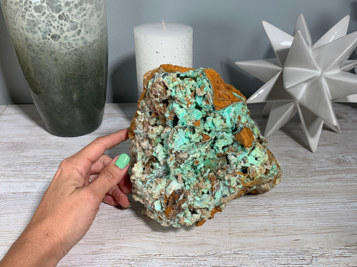 Druzy Chrysoprase (6.1", 155mm)