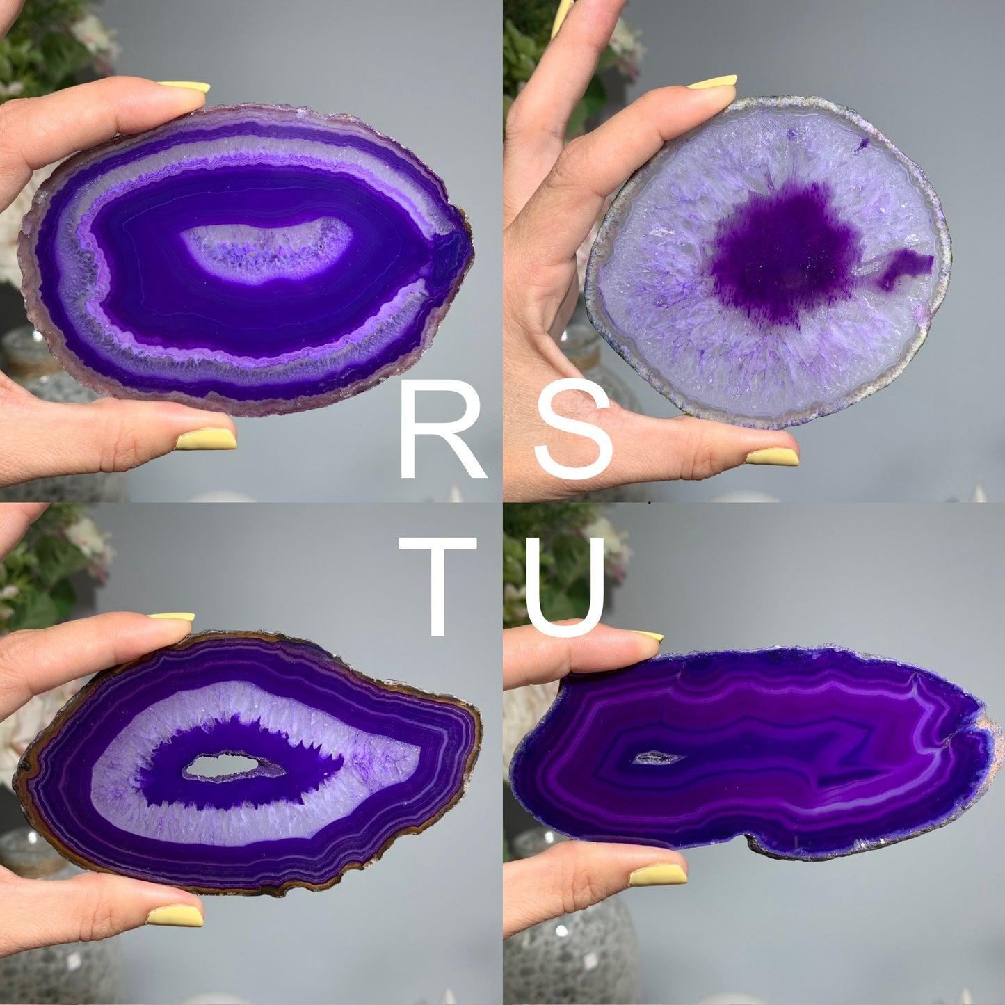 Dyed Purple Agate Slice