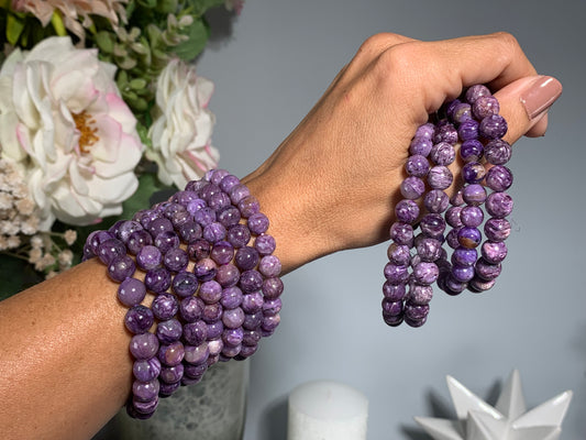 9mm Premium Charoite Bracelet