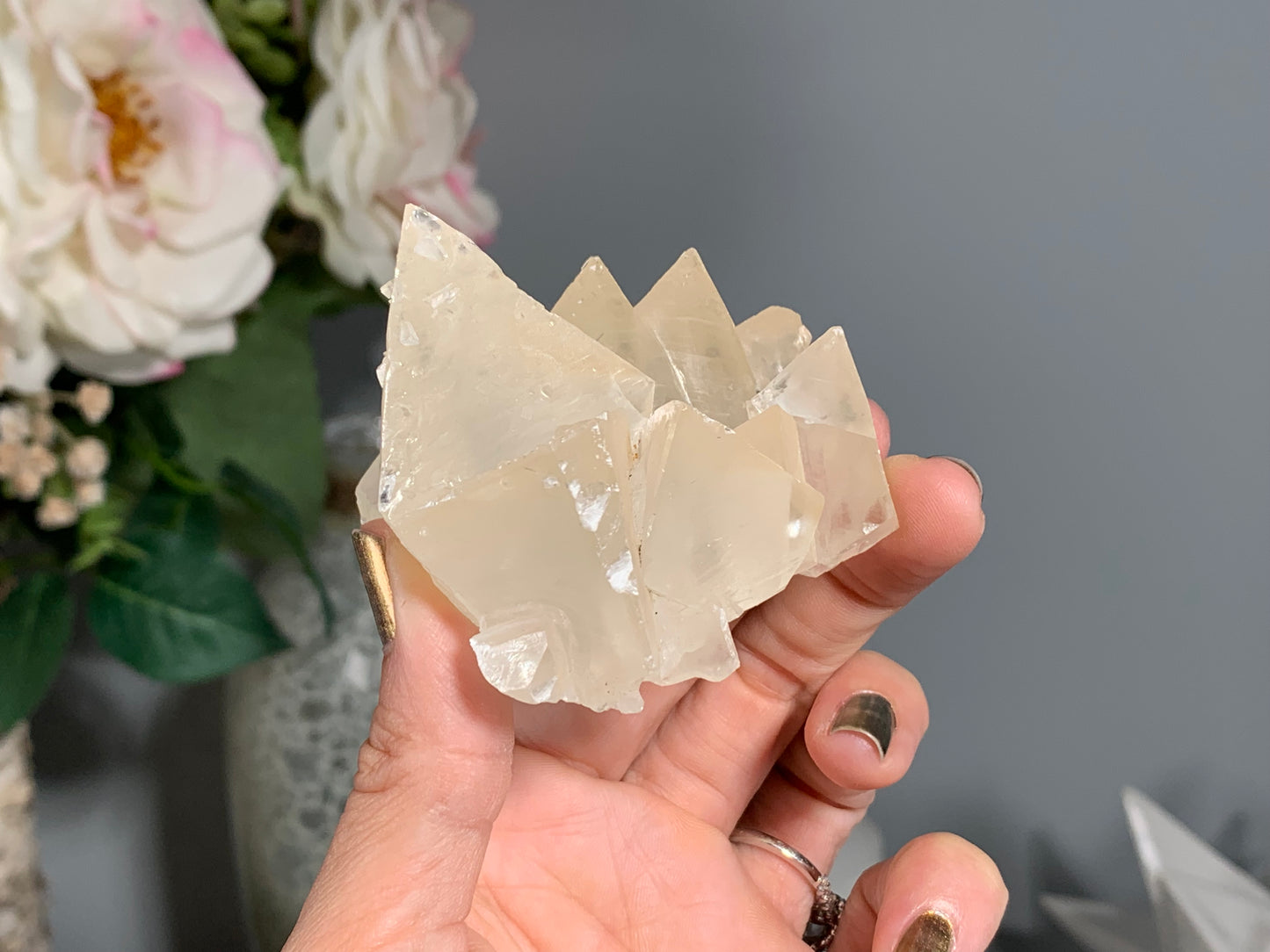 Natural Premium Calcite Flower (2.5", 63mm)