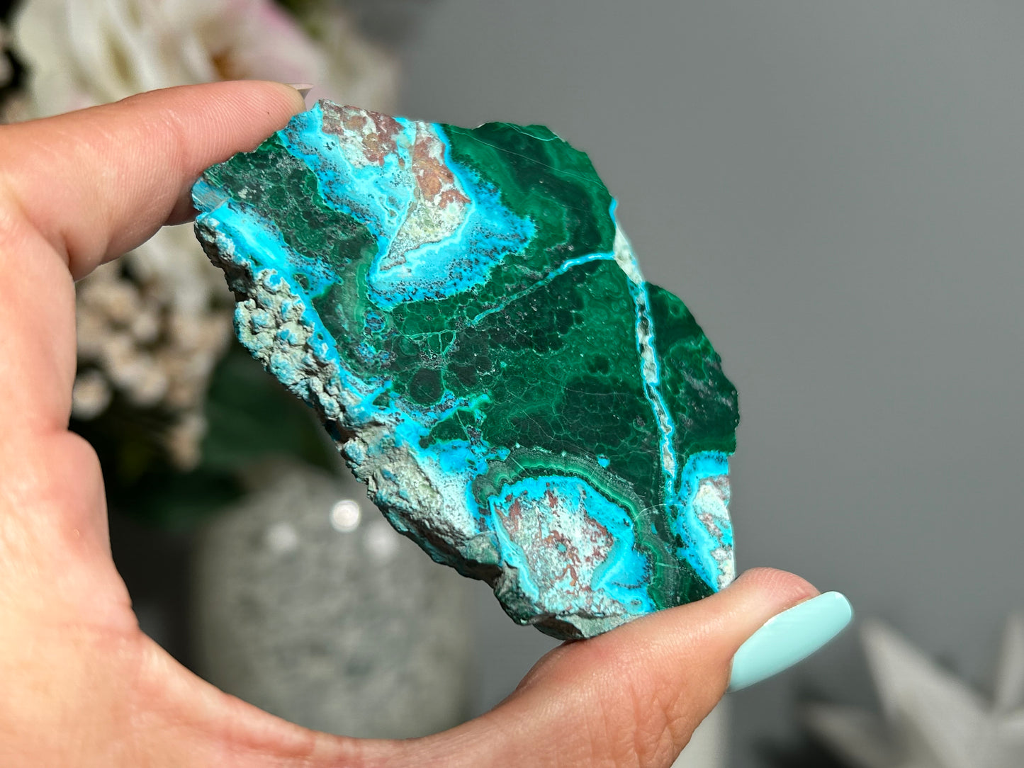 Malachite Chrysocolla Slab (2.9", 74mm) #79