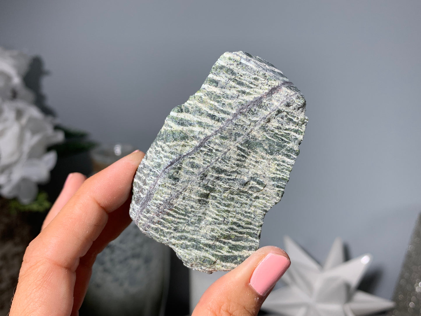 Natural Green Zebra Jasper Jumbo