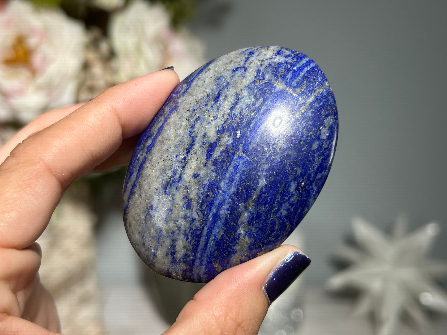 Lapis Lazuli Palm Stone (2.7", 69mm)