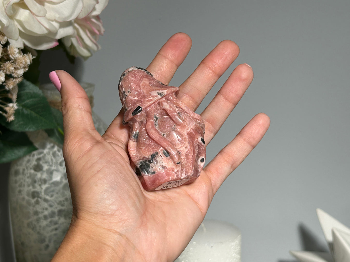 Rhodochrosite Jellyfish (3", 77mm)