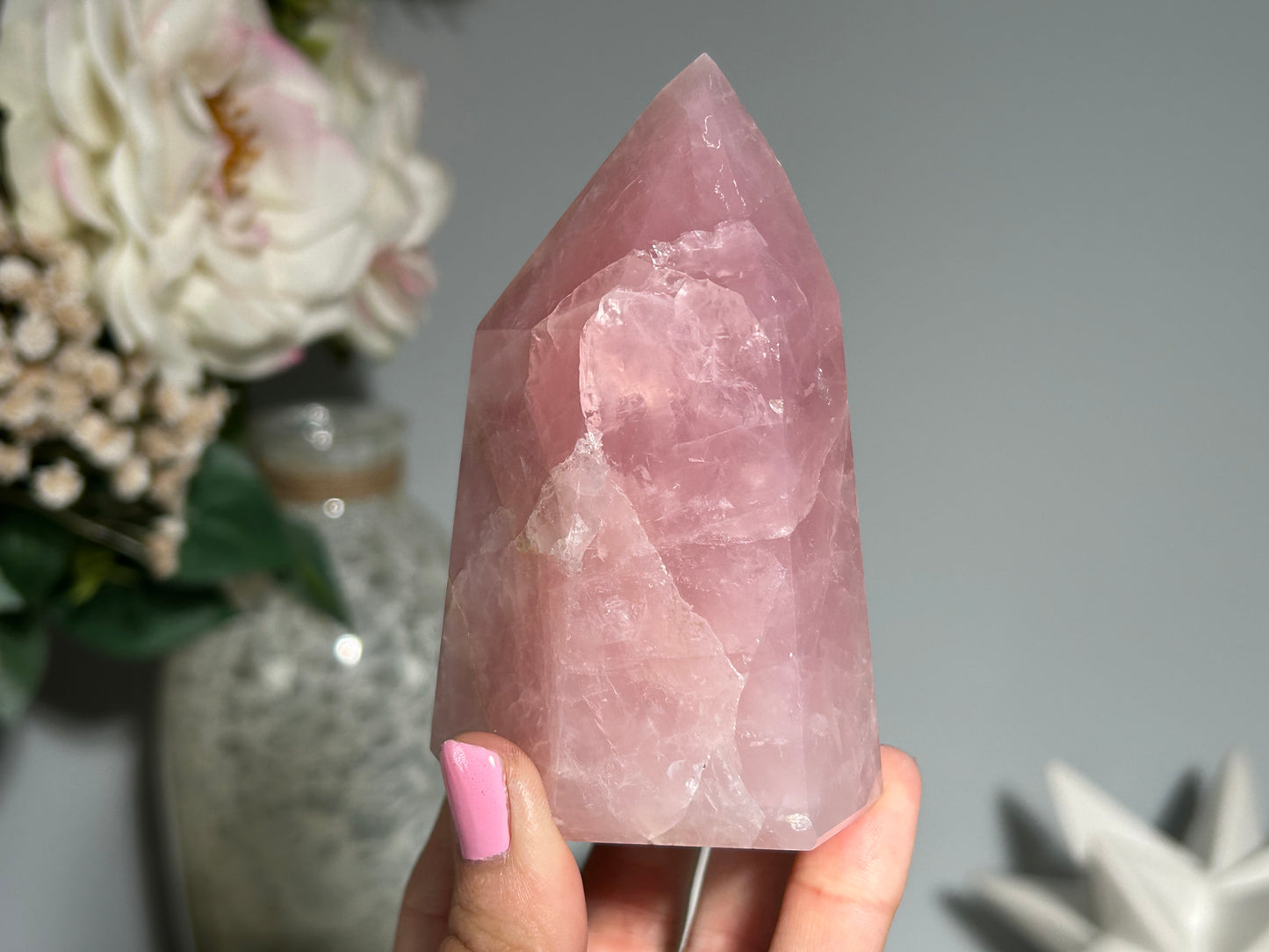 Rose Quartz Tower (3.8", 96mm)