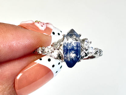 Dumortierite Butterfly Ring