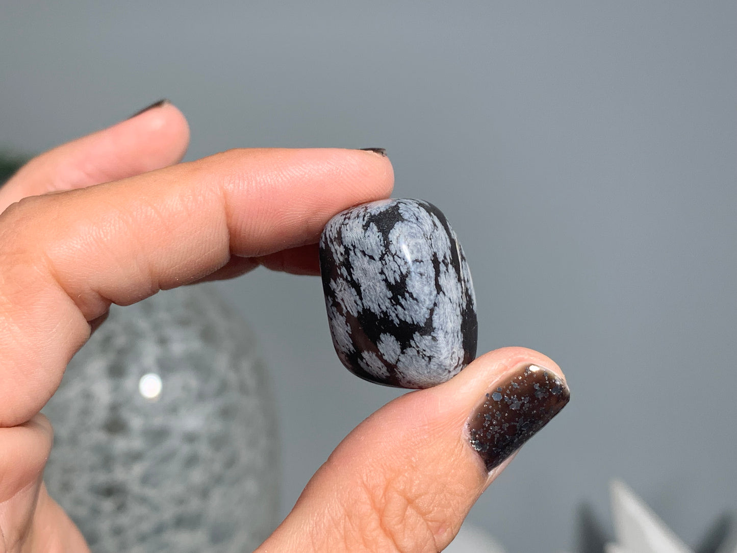 Tumbled Snowflake Obsidian Small