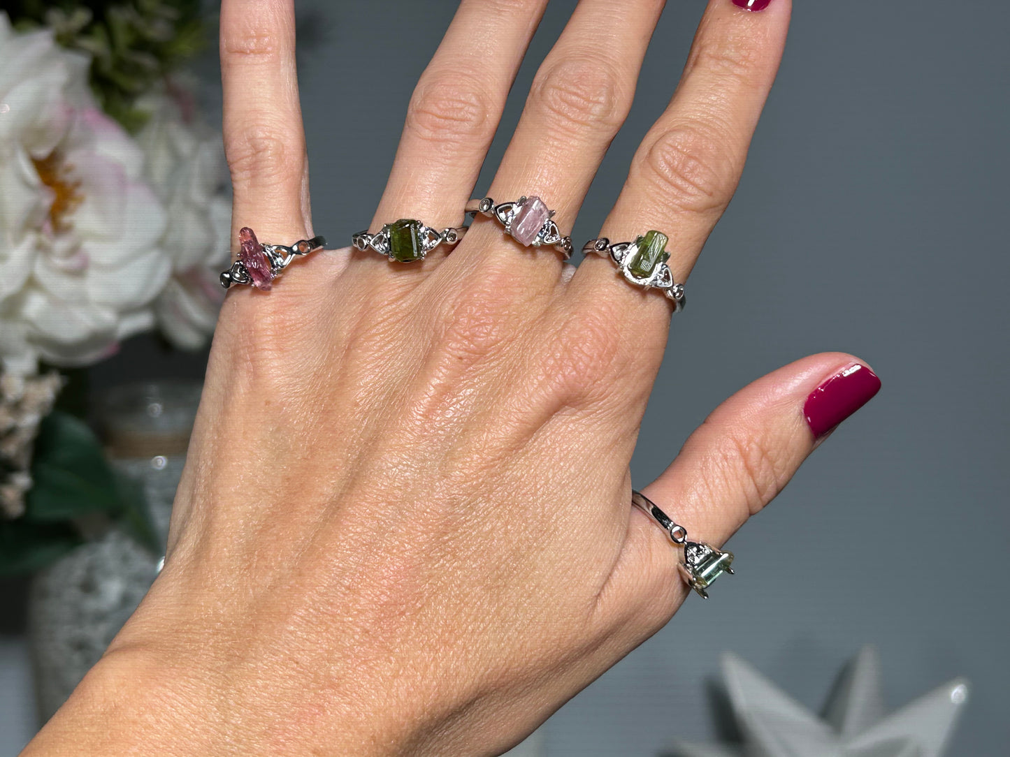 Tourmaline Adjustable Ring