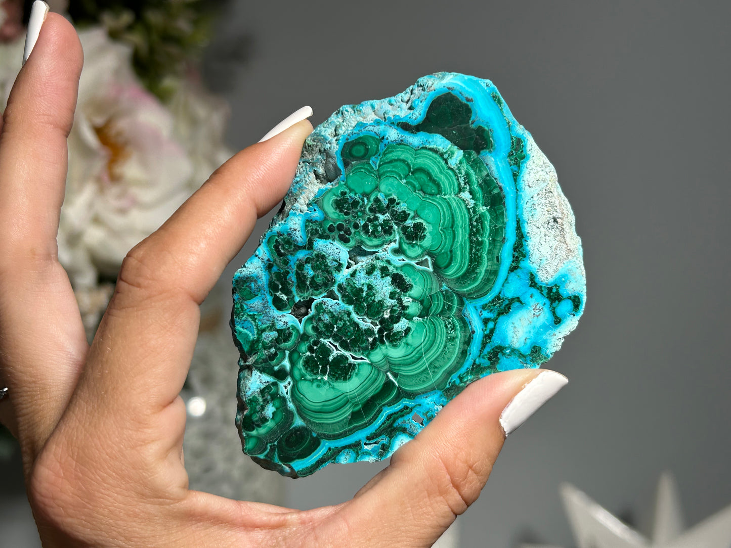 Malachite Chrysocolla Slab (3.4", 87mm)