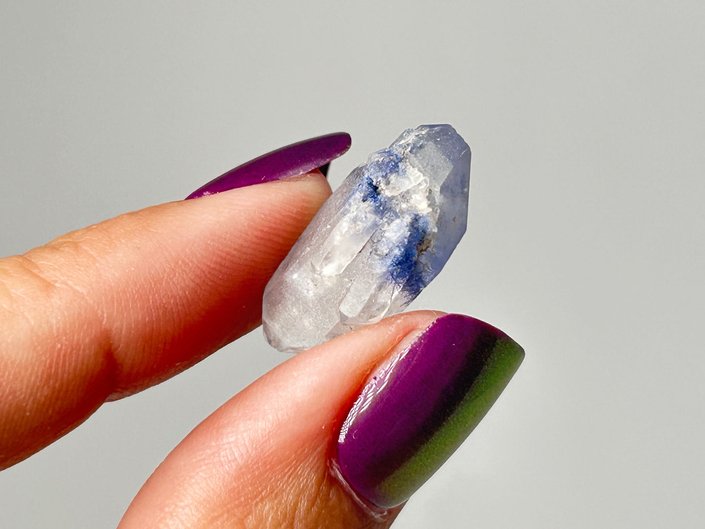 Dumortierite in Quartz (0.8", 21mm)
