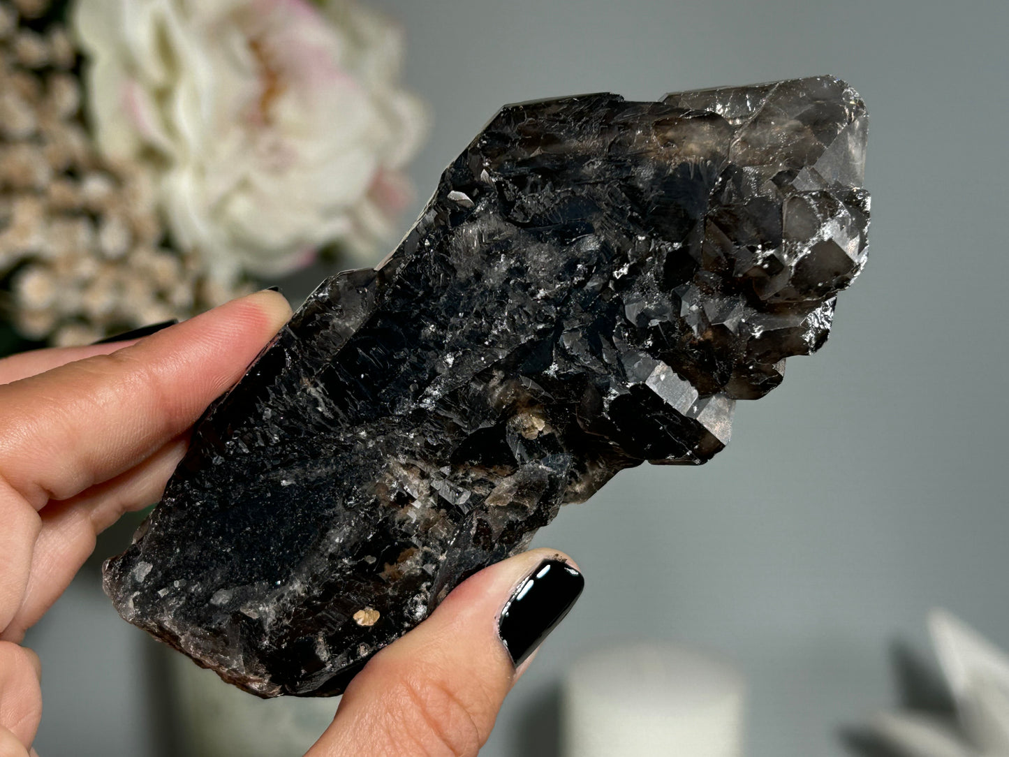 Smoky Elestial Quartz (4.3", 109mm)