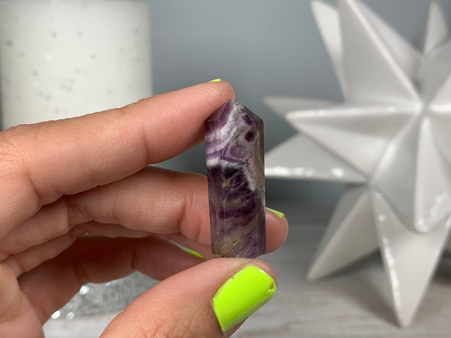 Mini Chevron Amethyst Point